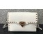 Valentino Small Rockstud Crossbody Bag in Grainy Calfskin White 2024
