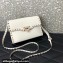 Valentino Small Rockstud Crossbody Bag in Grainy Calfskin White 2024