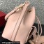 Valentino Locò Bucket Bag In Calfskin Leather Nude With Enamel Tone-On-Tone Vlogo Signature 2024