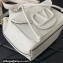 Valentino Locò Bucket Bag In Calfskin Leather White With Enamel Tone-On-Tone Vlogo Signature 2024