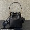 Valentino Locò Bucket Bag In Calfskin Leather Black With Enamel Tone-On-Tone Vlogo Signature 2024