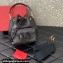 Valentino Locò Bucket Bag In Calfskin Leather Black With Enamel Tone-On-Tone Vlogo Signature 2024