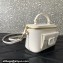 Valentino Mini Locò Handbag In Calfskin Leather White With Enamel Tone-On-Tone Vlogo Signature 2024