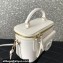 Valentino Mini Locò Handbag In Calfskin Leather White With Enamel Tone-On-Tone Vlogo Signature 2024