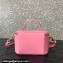 Valentino Mini Locò Handbag In Calfskin Leather Pink With Enamel Tone-On-Tone Vlogo Signature 2024