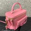 Valentino Mini Locò Handbag In Calfskin Leather Pink With Enamel Tone-On-Tone Vlogo Signature 2024