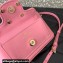 Valentino Mini Locò Handbag In Calfskin Leather Pink With Enamel Tone-On-Tone Vlogo Signature 2024