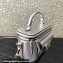 Valentino Mini Locò Handbag In Calfskin Leather Silver With Enamel Tone-On-Tone Vlogo Signature 2024
