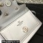 Valentino Mini Locò Handbag In Calfskin Leather Silver With Enamel Tone-On-Tone Vlogo Signature 2024