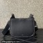 Valentino Rockstud Hobo Bag in Grainy Calfskin Black 2024