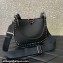 Valentino Rockstud Hobo Bag in Grainy Calfskin Black 2024