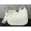 Valentino Rockstud Hobo Bag in Grainy Calfskin White 2024