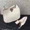 Valentino Rockstud Hobo Bag in Grainy Calfskin White 2024