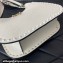 Valentino Rockstud Hobo Bag in Grainy Calfskin White 2024