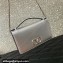 Valentino Vlogo Signature Wallet With Chain in Grainy Calfskin Silver 2024