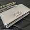 Valentino Vlogo Signature Wallet With Chain in Grainy Calfskin Silver 2024