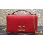 Valentino Vlogo Signature Wallet With Chain in Grainy Calfskin Red 2024