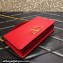 Valentino Vlogo Signature Wallet With Chain in Grainy Calfskin Red 2024