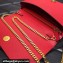 Valentino Vlogo Signature Wallet With Chain in Grainy Calfskin Red 2024