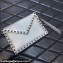 Valentino Rockstud Pouch Clutch Bag in Grainy Calfskin Silver 2024