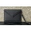 Valentino Rockstud Pouch Clutch Bag in Grainy Calfskin Black 2024