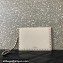 Valentino Rockstud Pouch Clutch Bag in Grainy Calfskin White 2024