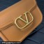 Valentino Alltime shoulder bag in grainy calfskin Brown 2024