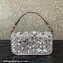 Valentino Small Locò Shoulder Bag Silver With Crystals 2024
