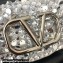 Valentino Small Locò Shoulder Bag Silver With Crystals 2024