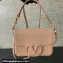 Valentino Locò Shoulder Bag in calfskin Nude 2024
