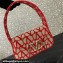 Valentino Toile Iconographe VLogo Signature Small Hobo Bag Red 2024