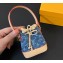Louis Vuitton Monogram Denim canvas Micro Noe Bag Charm New LV Remix M01700