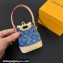 Louis Vuitton Monogram Denim canvas Micro Noe Bag Charm New LV Remix M01700