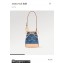 Louis Vuitton Monogram Denim canvas Micro Noe Bag Charm New LV Remix M01700