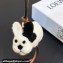 Loewe Dog charm in felt and calfskin
