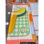 Hermes Tapis de Selle double face scarf 90x90cm in silk twill Green 2024