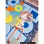 Hermes Cavalier en Formes scarf 90x90cm in silk twill Blue 2024