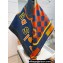 Hermes Tapis de Selle double face scarf 90x90cm in silk twill Blue 2024