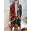 Hermes Tapis de Selle double face scarf 90x90cm in silk twill Blue 2024