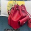 Valentino Locò Bucket Bag In Calfskin Leather Red With Enamel Tone-On-Tone Vlogo Signature 2024