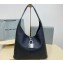 Balenciaga Locker Medium North-South Hobo Bag in black/Silver grained calfskin 2024