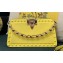 Valentino Rockstud Clutch Bag In Calfskin Yellow 2024