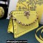 Valentino Rockstud Clutch Bag In Calfskin Yellow 2024