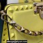 Valentino Rockstud Clutch Bag In Calfskin Yellow 2024