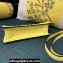 Valentino Rockstud Clutch Bag In Calfskin Yellow 2024
