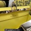 Valentino Rockstud Clutch Bag In Calfskin Yellow 2024