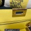 Valentino Rockstud Clutch Bag In Calfskin Yellow 2024
