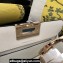 Valentino Rockstud Clutch Bag In Calfskin White 2024