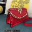 Valentino Rockstud Clutch Bag In Calfskin Red 2024