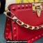 Valentino Rockstud Clutch Bag In Calfskin Red 2024